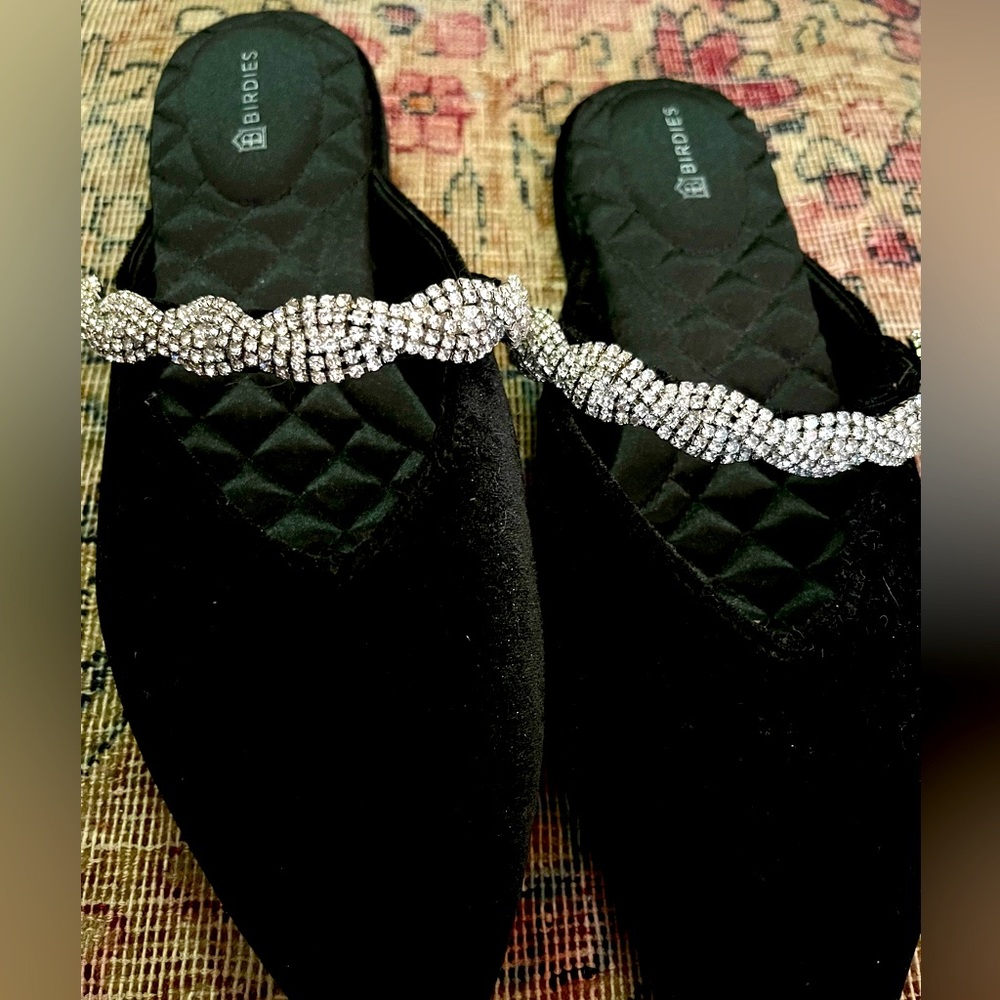 BIRDIES “The Swan” velvet slides